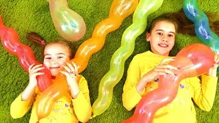 Играем с воздушными шарами| fun balloon games with Kids Kira Play