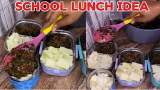 What My Kids Took to School for Lunch | Yam & Pumpkin Leaf Sauce #cooking #mom #schoollunch #foryou