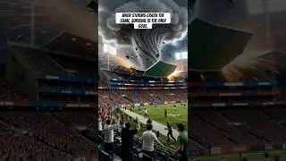 Monster Tornado Destroys Stadium &ndash; Game Turns to Chaos! 🌪️🏟️#ai #tornado