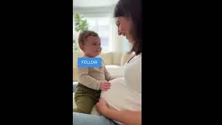 Baby Thinks There’s a Kangaroo Inside 😂🦘|| #funnybaby #cutevideo #pregnancylife