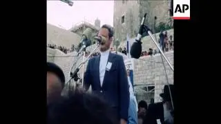 SYND 28 3 77 DEMONSTRATION OVER RUSSIAN EMIGRATION POLICY FOR JEWS