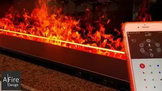 APP installation AFIRE water vapor electric fireplace insert  AFIRE smart steam fireplaces