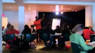 Writing workshop exercise with Jive Poetic for Adirondack high school writers