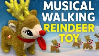 Cute Musical Walking Reindeer Toy! Adorable Christmas Classic in Action 🎄🦌✨