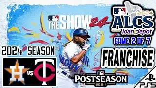 MLB The Show 24 | FRANCHISE | 2024 | ALCS | Game 2 | Houston Astros at Minnesota Twins (1/24/26)