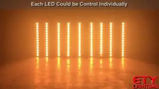 View of ETY-306 14PCSx30W High Power RGB LED Pixel Mapping BAR Light