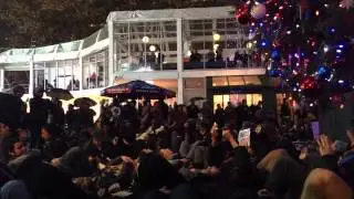 Protesters shut down Bryant Park in Midtown Manhattan on Friday, December 5, 2014.
