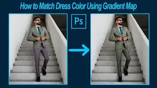 How To Match Dress Color Using Gradient Map | Photoshop Tutorial