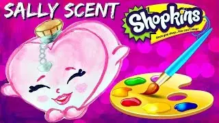 HOW TO: Draw and Color Shopkins SALLY SCENT Easy! PLUS Fashion Spree Basket Opening
