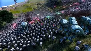►UEBS◄ Giant Orcs invading! Sci F Mech Army vs Fantasy Army | Ultimate Epic Battle Simulator