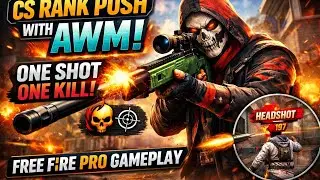 CS Rank Push with AWM 🔥 | One Shot One Kill | Free Fire Pro Gameplay ☠️