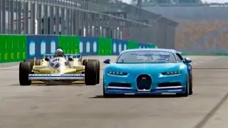 Bugatti Chiron vs Renault F1 1981 - Melbourne