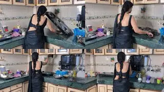Deep cleaning my kitchen || house wife home cleaning vlog || kitchen cleaning tips and tricks 