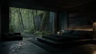 Soft Rain on the Window in a Cozy Room for Deep Relaxation and Peaceful Sleep Sounds at Night