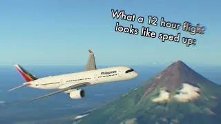What a 12 hour flight looks like sped up: | #shorts