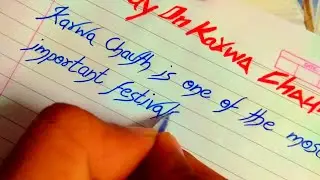Essay on karva chauth in English || Super clean handwriting 🔥#essaywriting