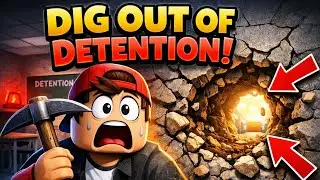 DIG OUT OF DETENTION! 😱⛏️ Roblox Escape School Obby (Funny Moments) #RobloxSchool #FunnyRoblox
