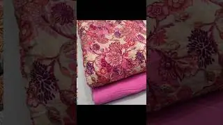 Natural crepe digital printing embroidery suits