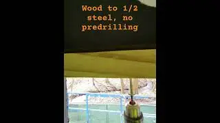 Wood to 1/2 steel no predrilling. ​Using ⁠@dewalttv electrical drill #construction #framing #tools