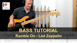 Ramble On - Led Zeppelin | Bass Tutorial (Sheet + TABs)