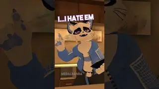 Those 2 don&rsquo;t get along #medalpanda #vrchat #vrchatcommunity #furry #panda#bear#cat#vroid #envtuber