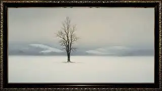 Timeless Winter Art for TV 📺 | Elegant Framed Gallery | 2 Hours Still Image