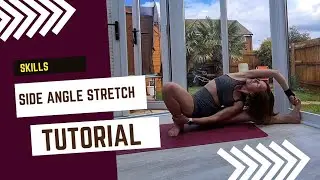 Side angle stretch tutorial; stretching; lower back stretch; yoga tutorial; yoga