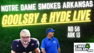 Шоу Майка Гулсби с Тимом Хайдом вживую☘️Notre Dame Smokes Arkansas
