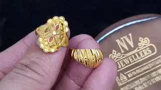 Gold Ring Collections || Light weight gold Ring design with price