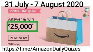 Amazon Prime Day Quiz Answers 31 July - 7 August 2020 | Win Rs 25000 (4 Winners)
