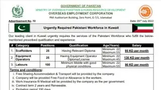 OEC Jobs 2022 Kuwait | Overseas Employment Corporation