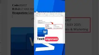 Text Alignment Secrets | MS Word Proper Text Alignment. #msword