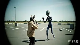 Fight With An Alien! #scifi #darkart #MaskedHero, #AlienBattle, #SurrealWorld