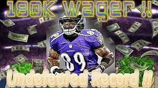 180k Wager Match! Undefeated In Wager Matches! Epic Money Plays! |  Madden 17 Ultimate Team