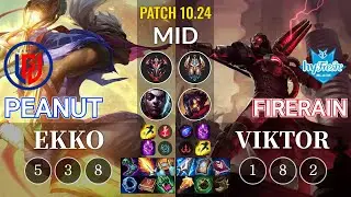 LGD Peanut Ekko vs hyF FireRain Viktor Mid - KR Patch 10.24