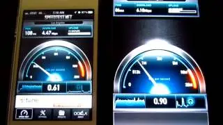 iPhone 4S 4G (HSPA) Versus Samsung Galaxy S3 4G LTE Internet Speed Test - At&t - Los Angeles