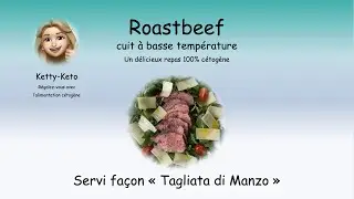 Roastbeef cuit &agrave; basse temp&eacute;rature sur lit de roquette et copeaux de parmesan - 100% keto