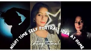 Easy self portrait idea💡editing tutorial in Hindi 💁 love yourself ❤️