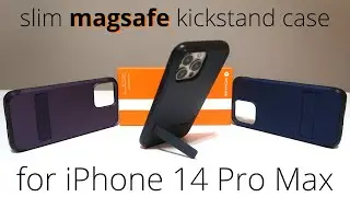 iPhone 14 Pro Max Slim Magsafe Case with Flat Kickstand