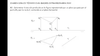 Ejercicio EVAU Madrid 2022 Extraordinaria B2 Sistema Diédrico Prisma Dibujo Técnico Bachillerato EVA