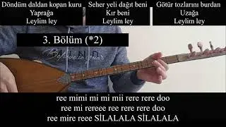 Leylim Ley | Solfej | Kısa Sap Bağlama | Bağlamanın Sesi | En Kolay Bağlama Dersi