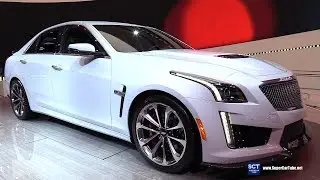 2018 Cadillac CTS V Glacier Metallic Edition - Exterior Interior Walkaround - 2018 Detroit Auto Sho