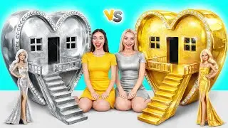 Строим Удивительный Кукольный Домик Золотой vs Серебряный Челлендж | Смешные Моменты Multi DO Girls