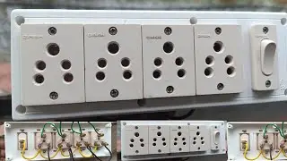 4 socket 1 switch extension board wiring connection and daigram || extension board wiring connection