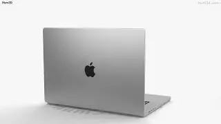 Apple MacBook Pro M2 2023 16 inch Silver 3D model by 3DModels.org
