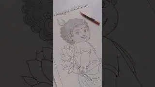 Little Krishna pencil sketch, ❤️ #littlekrishna #pencilsketch  #pencildrawing #drawing #art #shorts