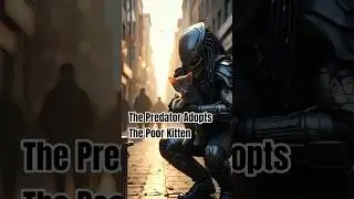 The Predator Adopts The Poor Kitten #shorts #predator #kitten