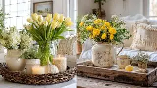 Soft Yellow & White Spring Cottage | Cozy Vintage Farmhouse Refresh