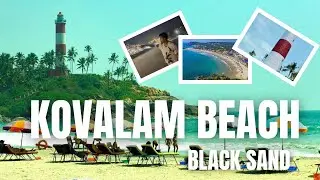 Kerala Kovalam Beach 😍| Black Sand, Lighthouse & வெளிநாட்டவர்கள் நிறைந்த கோவளம் கடற்கரை 😱#kerala 