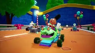 Gerald racing in Slime Time Cup (Slow) - Nickelodeon Kart Racers 3 Slime Speedway